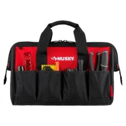 Husky 18 In. 14 Pocket Zippered Tool Bag -Husky Shop red black husky tool bags hd60018 th 40 1000