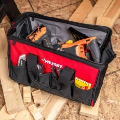 Husky 18 In. 14 Pocket Zippered Tool Bag -Husky Shop red black husky tool bags hd60018 th 76 1000