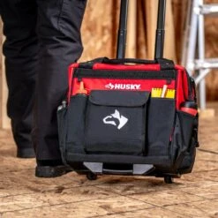 Husky 14 In. 13 Pocket Rolling Tool Bag -Husky Shop red black husky tool bags hd65014 th 76 1000