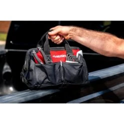 Husky 14 In. Rolling Tool Bag With Stackable 12 In. Tool Bag -Husky Shop red black husky tool bags hd650142 th bd 66 1000