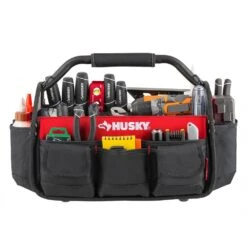 Husky 17 In. 18 Pocket Open Top Tool Bag -Husky Shop red black husky tool bags hd70017 th 40 1000
