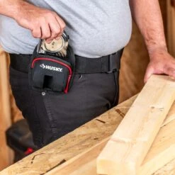 Husky 4.5 In. Clip On Tape Measure Tool Belt Pouch -Husky Shop red black husky tool belts hd54011 th 76 1000