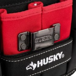 Husky 7 In. 3-Pocket Clip On Tool Belt Pouch -Husky Shop red black husky tool belts hd55200 th 44 1000