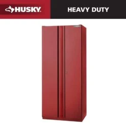 Husky Heavy Duty 36 In. W X 81 In. H X 24 In. D 20-Gauge 3-Shelf Steel Freestanding Garage Storage Cabinet In Red