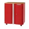 Husky Ready-to-Assemble 23-gauge Steel 2-Door Garage Base Cabinet In Red (28 In. W X 32 In. H X 18 In. D) -Husky Shop red husky free standing cabinets home28xdb22 64 1000