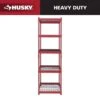 Husky 5-Tier Heavy Duty Boltless Steel Garage Storage Shelving Unit In Red (48 In. W X 78 In. H X 24 In. D) -Husky Shop red husky freestanding shelving units n2r482478w5r 64 1000