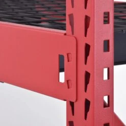 Husky 4-Shelf Metal Industrial Duty Freestanding Garage Storage Shelving Unit In Red (77 In. W X 72 In. H X 24 In. D) -Husky Shop red husky freestanding shelving units n2w772472w4r 1f 1000