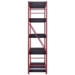 Husky 5-Shelf Metal Industrial Duty Freestanding Garage Storage Shelving Unit In Red (90 In. W X 90 In. H X 24 In. D) -Husky Shop red husky freestanding shelving units n2w902490w5r 1d 1000