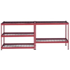 Husky 5-Shelf Metal Heavy-Duty Adjustable Garage Storage Shelving Unit In Red (48 In. W X 78 In. H X 24 In. D) -Husky Shop red husky freestanding shelving units n3r482478w5r 44 1000