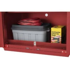 Husky Heavy Duty 64 In. W X 81 In. H X 24 In. D Pre-Assembled Steel 3-Piece Garage Storage System In Red With Wood Worktop -Husky Shop red husky garage storage systems hd1f03 vr 4f 1000