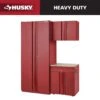 Husky Heavy Duty 64 In. W X 81 In. H X 24 In. D Pre-Assembled Steel 3-Piece Garage Storage System In Red With Wood Worktop 24 Husky Heavy Duty 64 In. W X 81 In. H X 24 In. D Pre-Assembled Steel 3-Piece Garage Storage System In Red With Wood Worktop -Husky Shop red husky garage storage systems hd1f03 vr 64 1000