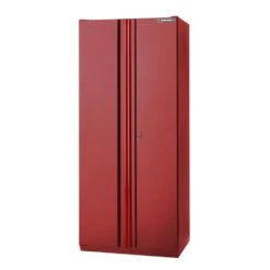 Husky Heavy Duty 92 In. W X 81 In. H X 24 In. D Pre-Assembled Steel 4-Piece Garage Storage System In Red With Wood Worktop -Husky Shop red husky garage storage systems hd1f04 vr 66 1000