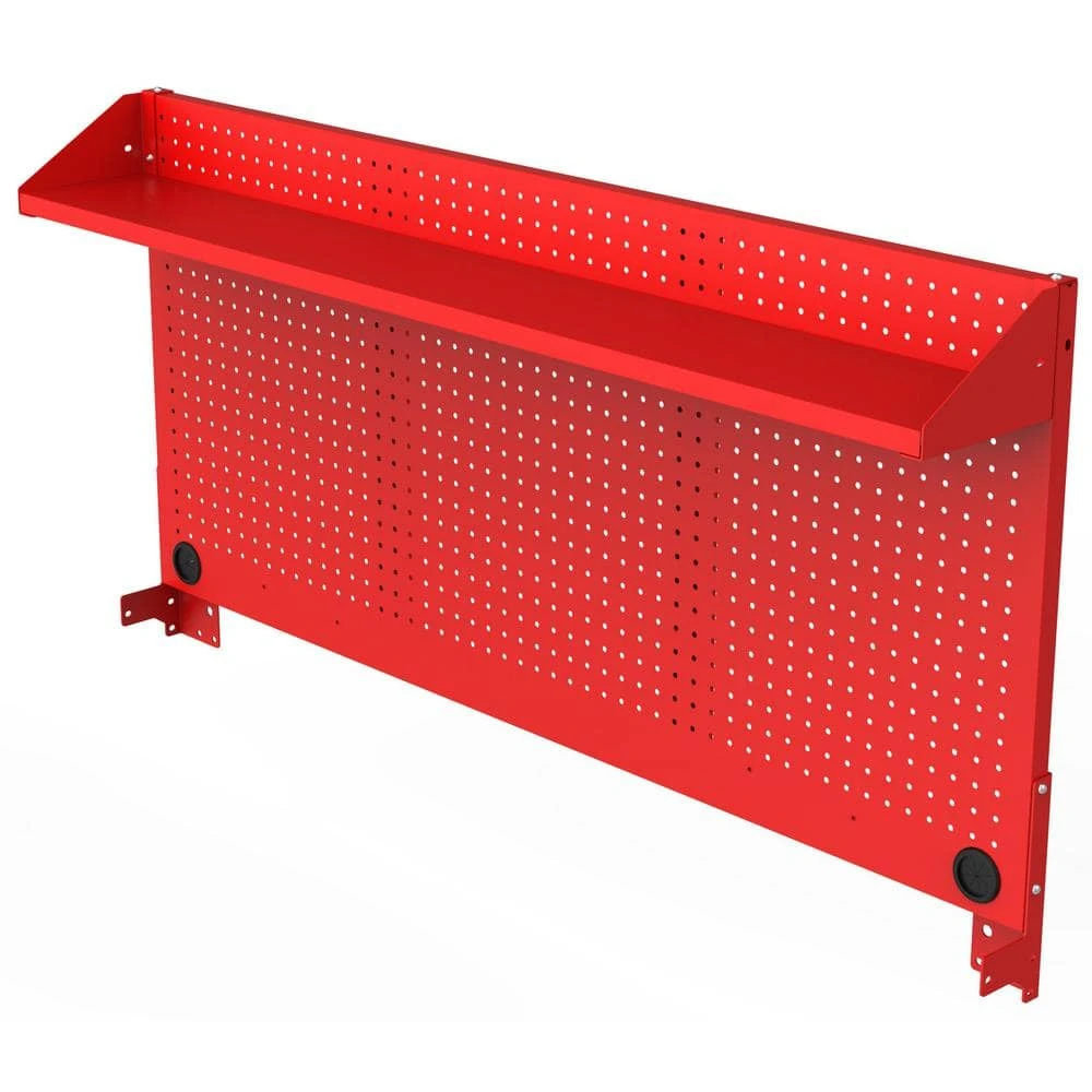 Husky Modular Tool Storage 52 In. W Standard Duty Red Mobile Workbench Cabinet With Pegboard 9 Husky Modular Tool Storage 52 In. W Standard Duty Red Mobile Workbench Cabinet With Pegboard - Image 9