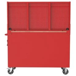 Husky Modular Tool Storage 52 In. W Standard Duty Red Mobile Workbench Cabinet With Pegboard 18 Husky Modular Tool Storage 52 In. W Standard Duty Red Mobile Workbench Cabinet With Pegboard -Husky Shop red husky mobile workbenches h52modsuite2red 66 1000
