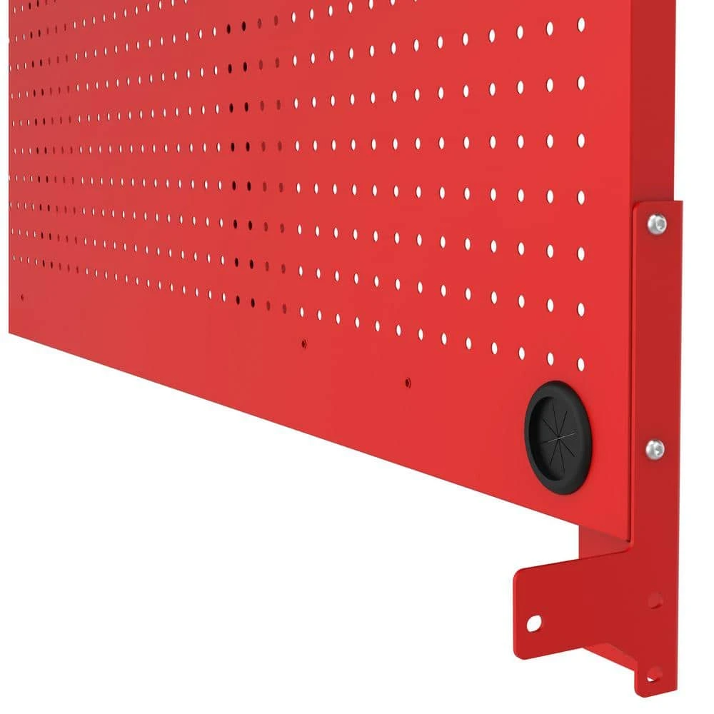 Husky Modular Tool Storage 52 In. W Standard Duty Red Mobile Workbench Cabinet With Pegboard 12 Husky Modular Tool Storage 52 In. W Standard Duty Red Mobile Workbench Cabinet With Pegboard - Image 12