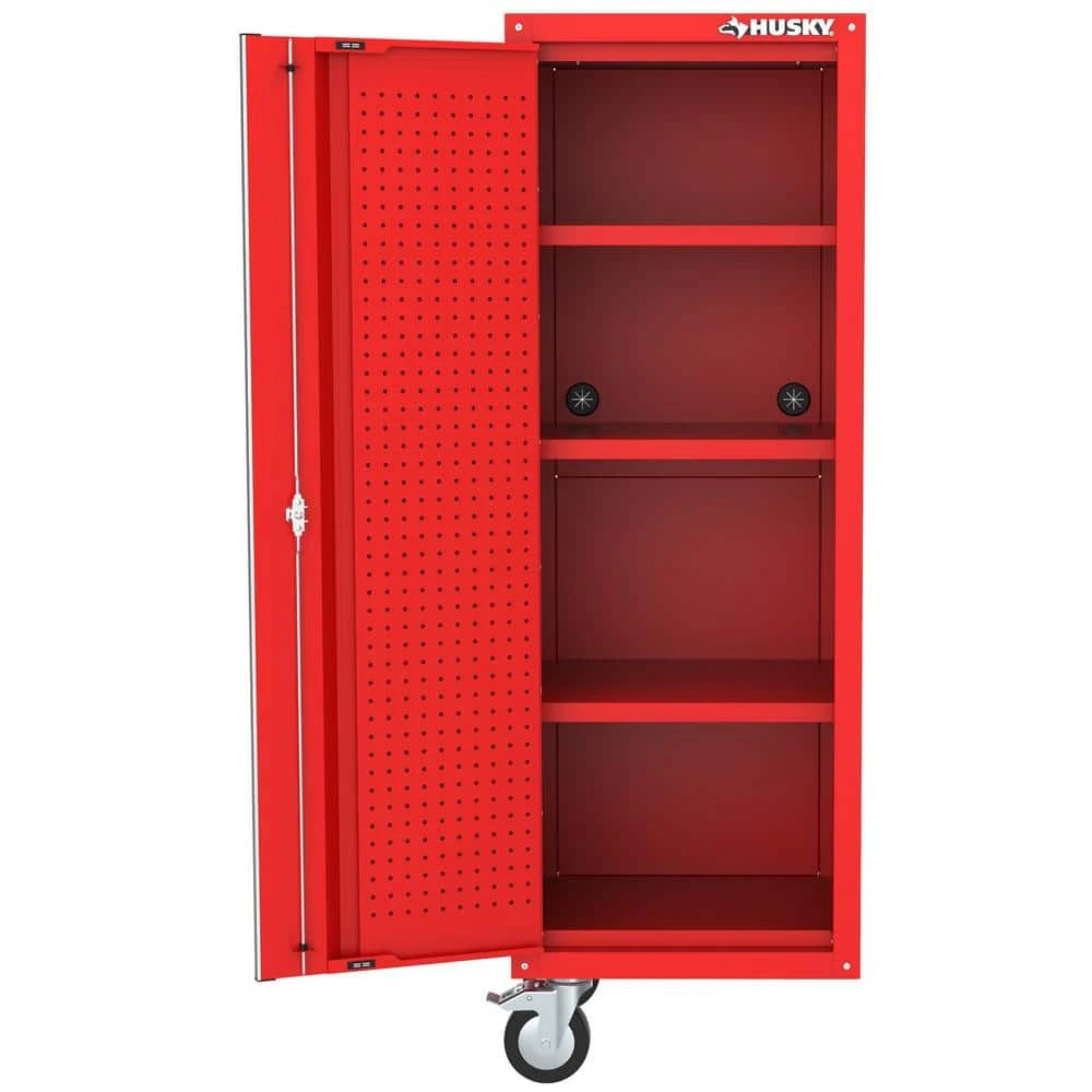 Husky Modular Tool Storage 72 In. W Standard Duty Red Mobile Workbench Cabinet With 8-Drawer Top Chest And 20 In. Side Locker 13 Husky Modular Tool Storage 72 In. W Standard Duty Red Mobile Workbench Cabinet With 8-Drawer Top Chest And 20 In. Side Locker - Image 13