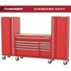 Husky Modular Tool Storage 92 In. W Standard Duty Red Mobile Workbench Cabinet With (2) 20 In. Side Lockers 21 Husky Modular Tool Storage 92 In. W Standard Duty Red Mobile Workbench Cabinet With (2) 20 In. Side Lockers -Husky Shop red husky mobile workbenches h52modsuite8red 64 1000