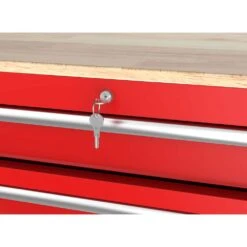 Husky Modular Tool Storage 52 In. W X 20 In. D Standard Duty Red Mobile Workbench Cabinet -Husky Shop red husky mobile workbenches h52mwc10modred fa 1000