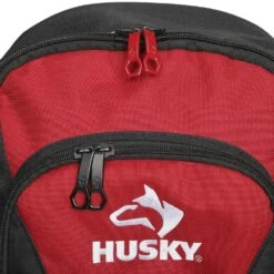 Husky 18 In. Rubber Bottom Tool Backpack In Red -Husky Shop red husky tool bags 68000h 18 a0 1000