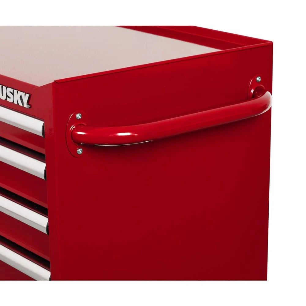 Husky Standard-Duty 27 In. W X 18 In. D 5-Drawer Red Rolling Tool Cabinet 8 Husky Standard-Duty 27 In. W X 18 In. D 5-Drawer Red Rolling Tool Cabinet - Image 8