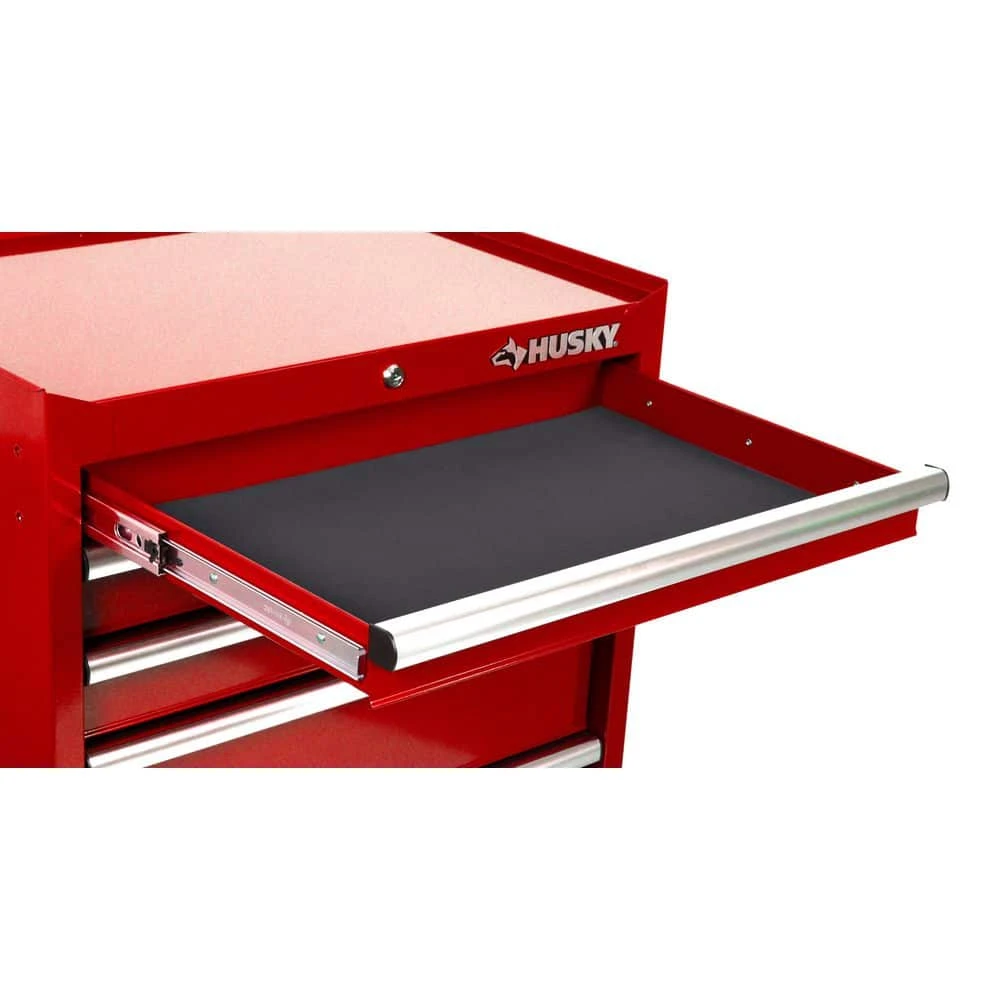 Husky Standard-Duty 27 In. W X 18 In. D 5-Drawer Red Rolling Tool Cabinet 6 Husky Standard-Duty 27 In. W X 18 In. D 5-Drawer Red Rolling Tool Cabinet - Image 6