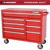 Husky Standard Duty 42 In. 8-Drawer Red Rolling Tool Cabinet -Husky Shop red husky tool cabinets h42tr8red 64 1000