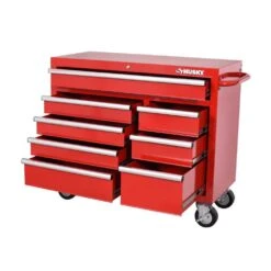 Husky Standard Duty 42 In. 8-Drawer Red Rolling Tool Cabinet -Husky Shop red husky tool cabinets h42tr8red c3 1000
