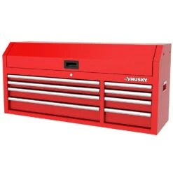 Husky Modular Tool Storage 52 In. W X 16 In. D Standard Duty Red Top Tool Chest -Husky Shop red husky top tool chests h52ch8modred 4f 1000