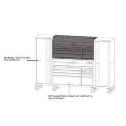 Husky Modular Tool Storage 52 In. W X 16 In. D Standard Duty Red Top Tool Chest -Husky Shop red husky top tool chests h52ch8modred fa 1000