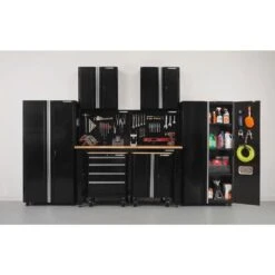 Husky Ready-to-Assemble 24-Gauge Steel Wall Mounted Garage Cabinet In Red (28 In. W X 29.7 In. H X 12 In. D) -Husky Shop red husky wall mounted cabinets g2802wr us 31 1000