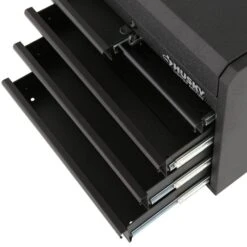 Husky 26 In. W X 16 In. D Standard Duty 5-Drawer Top Tool Chest In Textured Black -Husky Shop rust resistant textured black powder coat paint finish husky top tool chests h26ch5tb 1f 1000