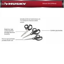 Husky Scissors Set (3-Piece) -Husky Shop scissors 90354 76 1000