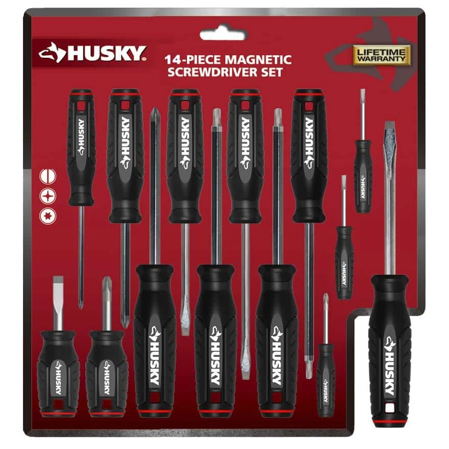 Husky Screwdriver Set With Magnetic Tip (14-Piece) 2 Husky Screwdriver Set With Magnetic Tip (14-Piece) - Image 2