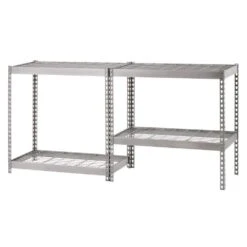 Husky 4-Tier Heavy Duty Steel Garage Storage Shelving Unit In Silver (36 In. W X 72 In. H X 18 In. D) -Husky Shop silver husky freestanding shelving units mr361872w4 40 1000
