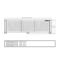 Husky 52 In. W To 72 In. W Stainless Steel Adjustable Pegboard -Husky Shop stainless steel husky pegboards hoaa52jx1 66 1000