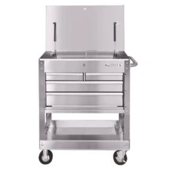 Husky 33 In. 4-Drawer Stainless Steel Mechanics Cart -Husky Shop stainless steel tool carts houc3304jx1 4f 1000