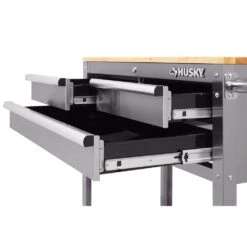 Husky Tool Storage 36 In. W Stainless Steel Utility Cart -Husky Shop stainless steel tool carts houc3603bjx1 1d 1000