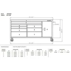 Husky 72 In. W X 18 In. D Heavy Duty 8-Drawer 1-Door Mobile Workbench Tool Chest With Solid Wood Top In Stainless Steel 17 Husky 72 In. W X 18 In. D Heavy Duty 8-Drawer 1-Door Mobile Workbench Tool Chest With Solid Wood Top In Stainless Steel -Husky Shop stainless steel with silver trim husky mobile workbenches hyls 7208 40 1000