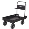 Husky 38 In. W All-Terrain Folding Tool Cart -Husky Shop textured black husky tool carts h38foldcart 64 1000