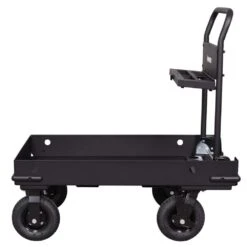 Husky 38 In. W All-Terrain Folding Tool Cart -Husky Shop textured black husky tool carts h38foldcart a0 1000