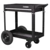 Husky 36 In. 1-Drawer 2-Tray Black All-Terrain Rolling Utility Cart -Husky Shop textured black husky tool carts houtdoorcart 64 1000