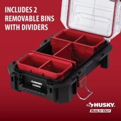 Husky Build-Out Modular Tool Storage 6-Compartment Deep Organizer 16 Husky Build-Out Modular Tool Storage 6-Compartment Deep Organizer -Husky Shop transparent and vintage red and black husky modular tool storage systems hky22846st 44 1000