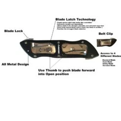 Husky Retractable Utility Knife (4-Blades) -Husky Shop utility knives 9044 fa 1000