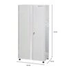 Husky Metal System 36 In. W X 73 In. H X 19 In. D 22-Gauge 3-Shelf Steel Freestanding Cabinet In White -Husky Shop white gloss powder coating husky free standing cabinets fc183672t03wt 64 1000