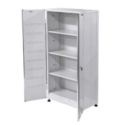 Husky Metal System 36 In. W X 73 In. H X 19 In. D 22-Gauge 3-Shelf Steel Freestanding Cabinet In White 8 Husky Metal System 36 In. W X 73 In. H X 19 In. D 22-Gauge 3-Shelf Steel Freestanding Cabinet In White -Husky Shop white gloss powder coating husky free standing cabinets fc183672t03wt c3 1000