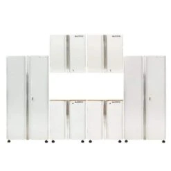 HUSKY 28 In. W X 30 In. H X 12 In. D Folding System 22-Gauge Steel 1-Shelf Wall Mounted Garage Cabinet In White Gloss -Husky Shop white gloss powder coating husky wall mounted cabinets fc122829t01wt 31 1000