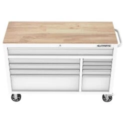 Husky Modular Tool Storage 52 In. W White Mobile Workbench Cabinet -Husky Shop white husky mobile workbenches h52mwc10modwht a0 1000