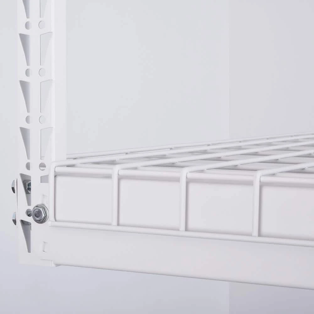 Husky 97.5 In. W X 43.75 In. H X 48 In. D Adjustable Height Metal Heavy-Duty Overhead Garage Storage Rack In White 9 Husky 97.5 In. W X 43.75 In. H X 48 In. D Adjustable Height Metal Heavy-Duty Overhead Garage Storage Rack In White - Image 9