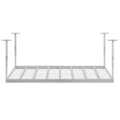 Husky 97.5 In. W X 43.75 In. H X 48 In. D Adjustable Height Metal Heavy-Duty Overhead Garage Storage Rack In White 20 Husky 97.5 In. W X 43.75 In. H X 48 In. D Adjustable Height Metal Heavy-Duty Overhead Garage Storage Rack In White -Husky Shop white husky overhead garage storage acr4896w p fa 1000