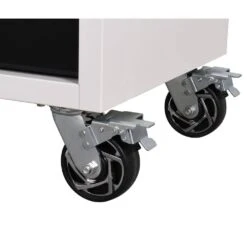 Husky Limited Edition 61 In. W X 23 In. D 11-Drawer White Mobile Workbench Cabinet With Solid Wood Top 17 Husky Limited Edition 61 In. W X 23 In. D 11-Drawer White Mobile Workbench Cabinet With Solid Wood Top -Husky Shop white mobile workbenches h61mwc11wbb 1f 1000